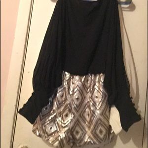 Sequined bottom romper
